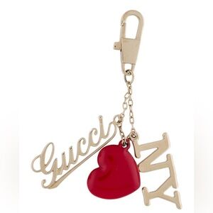 Rare authentic Gucci bag charm NYC new York Manhattan gold red